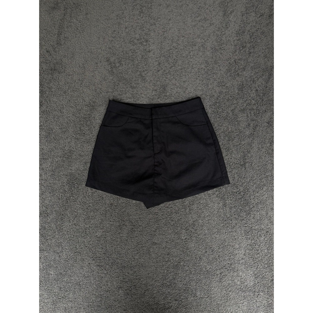 Forever 21 Black Linen Blend Tailored Skort Size Small NWT